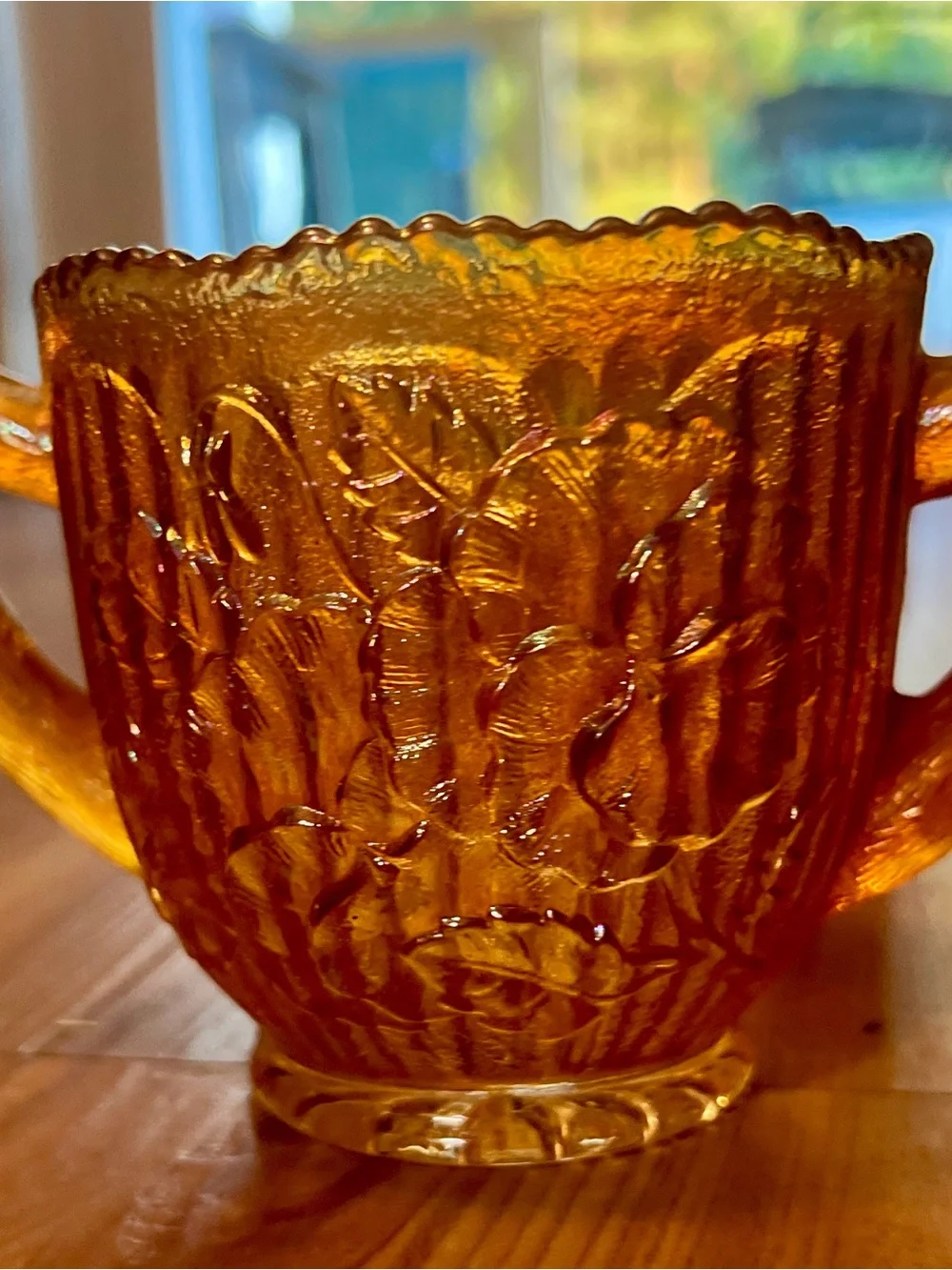 Imperial Glass Carnival Glass Lot of 5 8” Hobster Jar/ Devil Vase/ Pedestal Vase